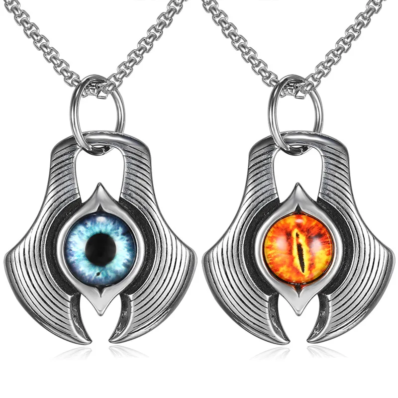 European and American Stainless Steel Domineering Demon Eye Evil Hand Pendant Necklace Chain
European and American Stainless Steel Domineering Demon Eye Evil Hand Pendant Necklace Chain