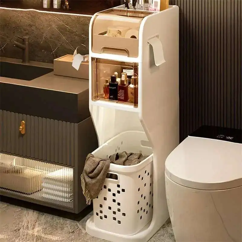Bathroom Gap Storage Cabinet Toilet Movable Storage Rack with Drawer Bathroom cabinet Floor Shelve with Dirty Clothes Basket Z
Bathroom Gap Storage Cabinet Toilet Movable Storage Rack with Drawer Bathroom cabinet Floor Shelve with Dirty Clothes Basket Z
