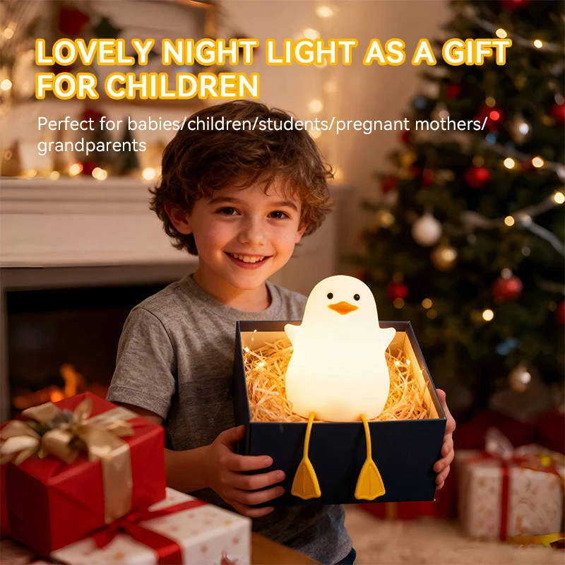 Cartoon Duck Night Lamp Soft Silicone Pat Light Warm Light Eye Protection Night Reading Lamp Desktop Kid's Room Decoration
Cartoon Duck Night Lamp Soft Silicone Pat Light Warm Light Eye Protection Night Reading Lamp Desktop Kid's Room Decoration