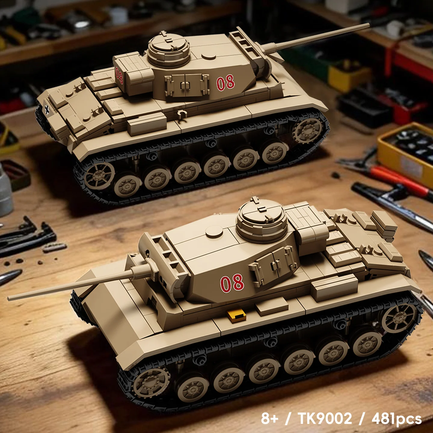 MOC Figurine Military Building Blocks: Panzer III Collector's Edition Tracked Main Battle Tank Construction Set
MOC Figurine Military Building Blocks: Panzer III Collector's Edition Tracked Main Battle Tank Construction Set