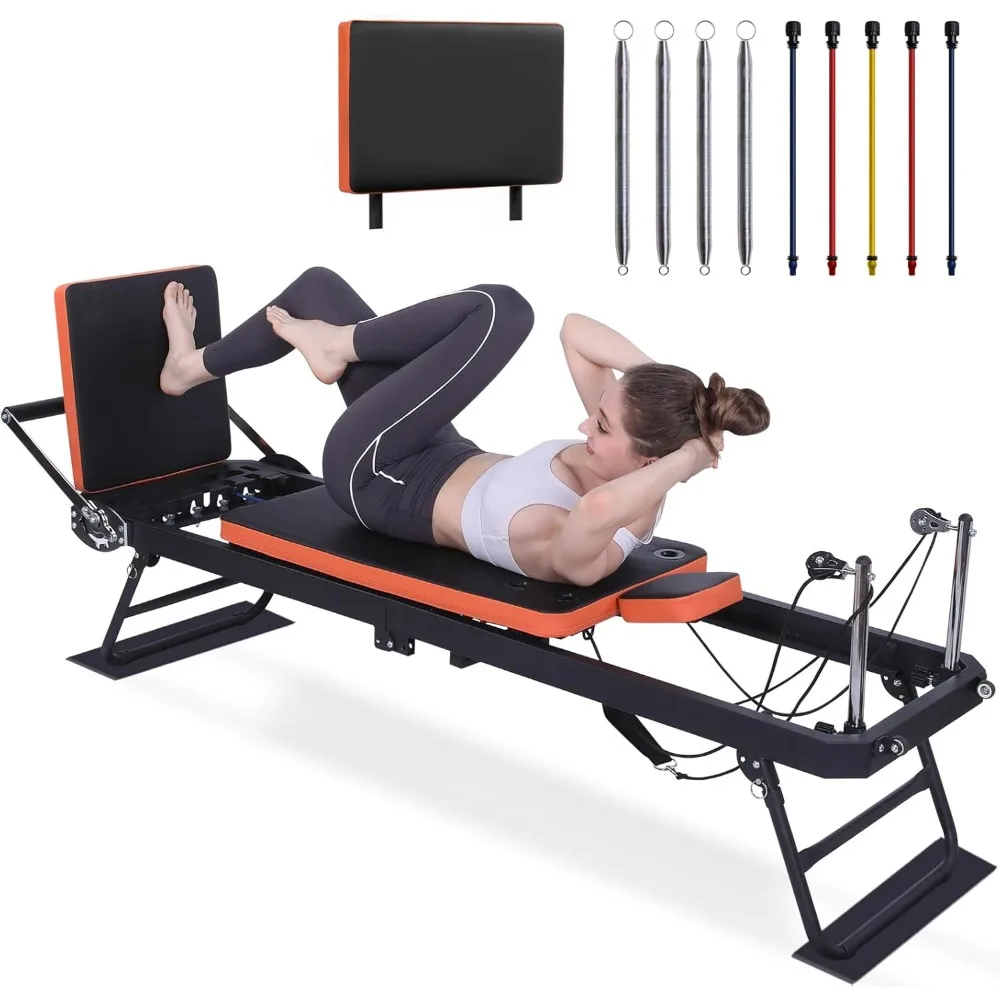 Foldable Pilates Machine for Home Gym Workout with 4 Springs & 5 Cords, Fit for Beginners & Advanced Users, Up To 300 LBS
Foldable Pilates Machine for Home Gym Workout with 4 Springs & 5 Cords, Fit for Beginners & Advanced Users, Up To 300 LBS