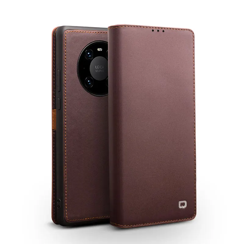 QIALINO Genuine Leather Flip Case with Stand Function for Huawei Mate 40 Pro+ Business Style Card Slots Phone Cover for Mate 40
QIALINO Genuine Leather Flip Case with Stand Function for Huawei Mate 40 Pro+ Business Style Card Slots Phone Cover for Mate 40