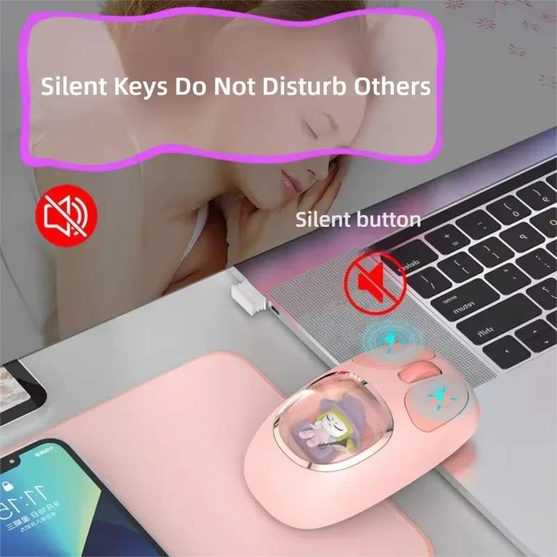 Cute Cartoon Wireless Silent Mouse 2.4G Bluetooth Connection Ergonomics Mini Office Rechargeable Mice for PC Laptop Tablet GIft
Cute Cartoon Wireless Silent Mouse 2.4G Bluetooth Connection Ergonomics Mini Office Rechargeable Mice for PC Laptop Tablet GIft