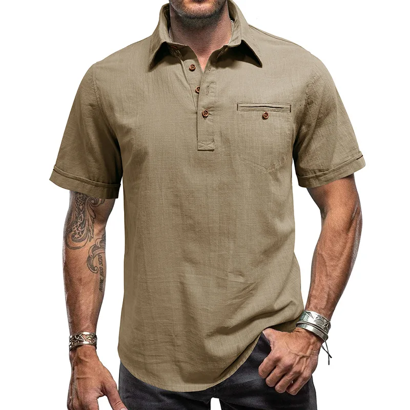 Men's Hawaiian Cotton Linen Polo Shirts For Beach Summer Breathable Short Sleeve Men Clothing Casual Simple Daily Camisas Hombre
Men's Hawaiian Cotton Linen Polo Shirts For Beach Summer Breathable Short Sleeve Men Clothing Casual Simple Daily Camisas Hombre