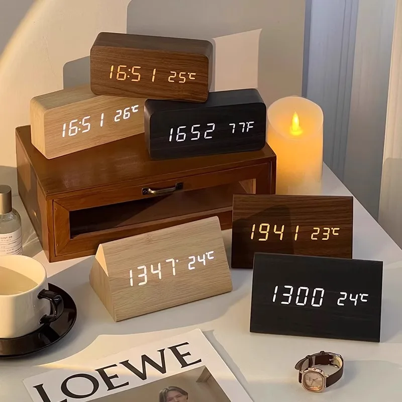 Desktop Digital Luminous Silent Alarm Clock Simple Wooden LED Electronic Clock Pendulum
Desktop Digital Luminous Silent Alarm Clock Simple Wooden LED Electronic Clock Pendulum