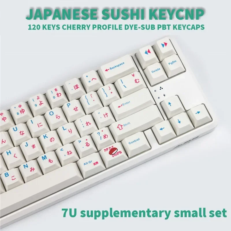 PBT 121 Keys Cherry MX Switch Mechanical Keyboard Keycaps Japanese White Full Set with 7U Space Bar 1.75U 2U Shift Key
PBT 121 Keys Cherry MX Switch Mechanical Keyboard Keycaps Japanese White Full Set with 7U Space Bar 1.75U 2U Shift Key