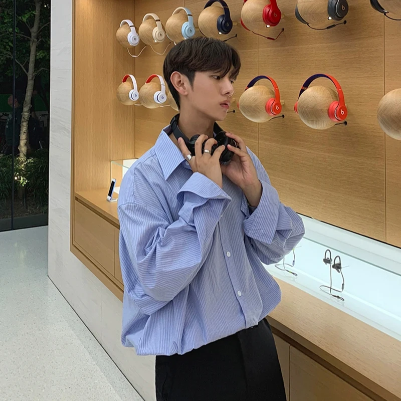 New Men Tops Striped Shirt Casual Long Sleeve Button Brand Shirt Chic Loose Streetwear Korean Style Shirts Blouse 2022 W68
New Men Tops Striped Shirt Casual Long Sleeve Button Brand Shirt Chic Loose Streetwear Korean Style Shirts Blouse 2022 W68