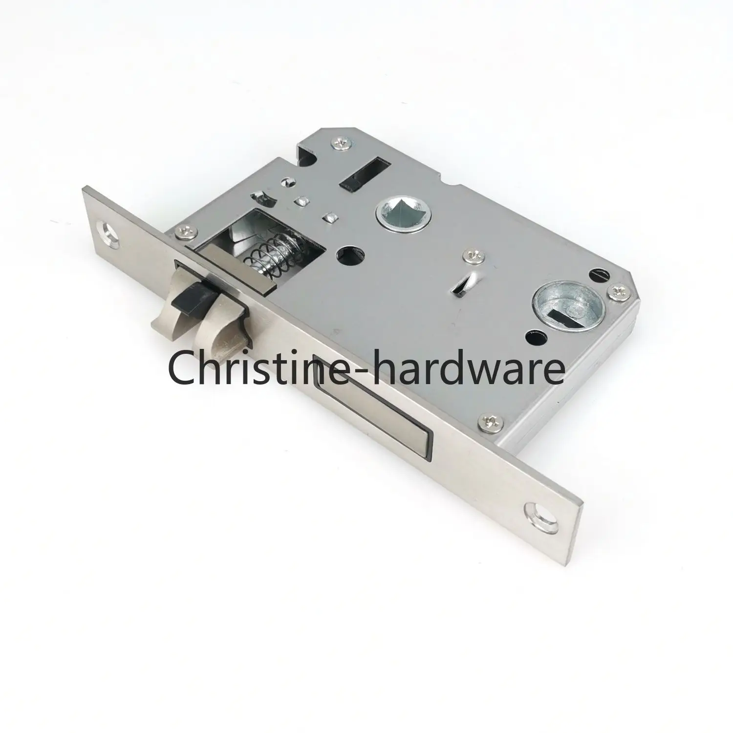 Stainless steel 5050, mortise lock body, three forks, mute, small 50 double tongue door, can be lifted and unlocked
Stainless steel 5050, mortise lock body, three forks, mute, small 50 double tongue door, can be lifted and unlocked