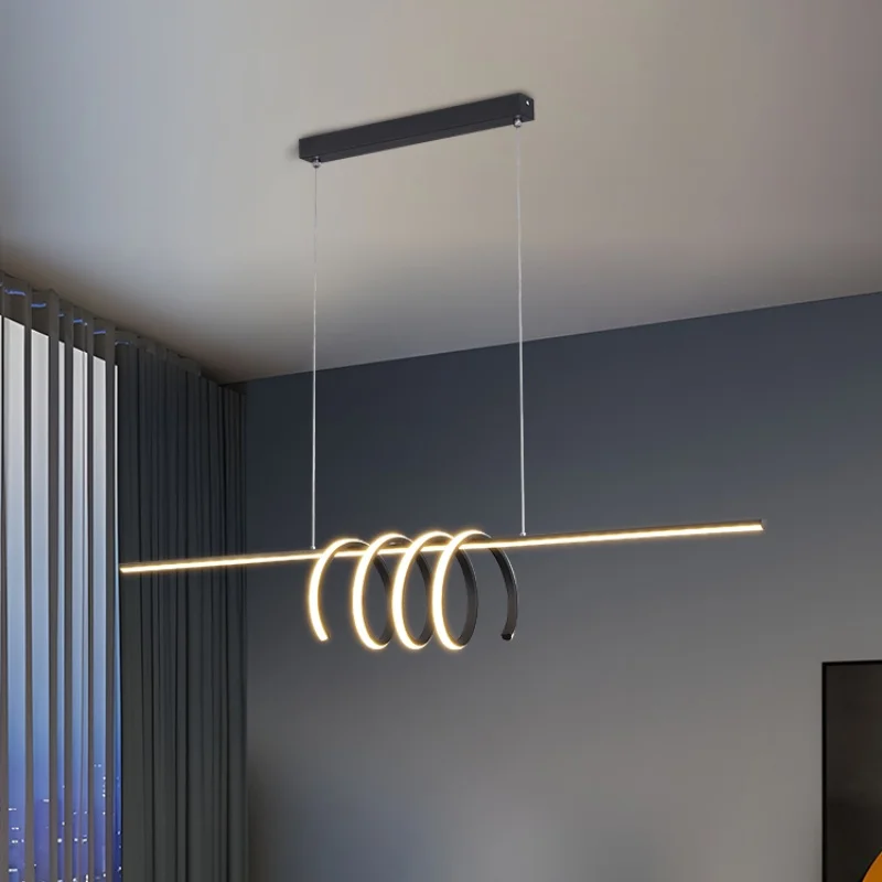Nordic modern minimalist strip surround LED pendant lights dining table dining room bedroom living room household hanging lamps
Nordic modern minimalist strip surround LED pendant lights dining table dining room bedroom living room household hanging lamps