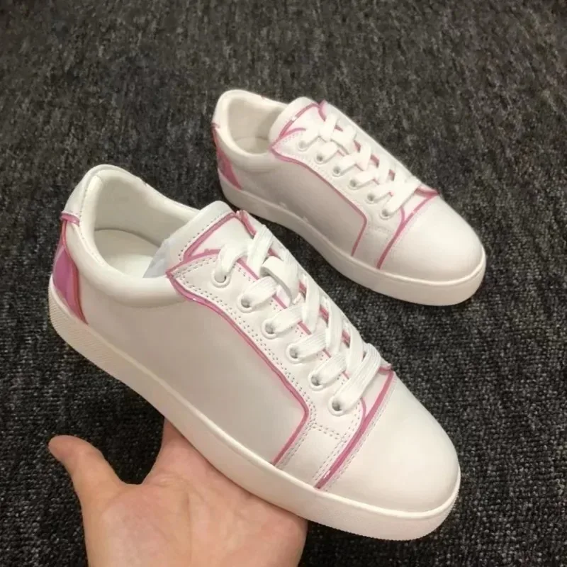 Fashion Luxury Brand Red Bottoms Casual Flats Loafers Women's Pink Leather Sneakers
Fashion Luxury Brand Red Bottoms Casual Flats Loafers Women's Pink Leather Sneakers