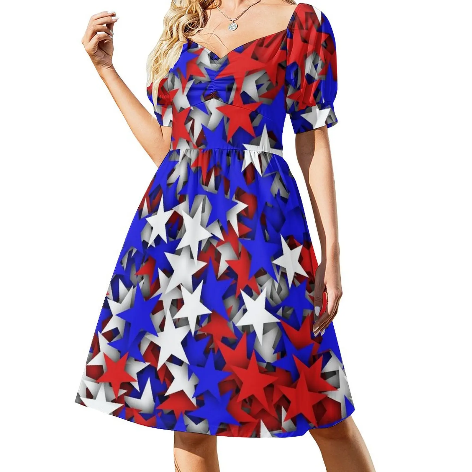 Blue, red, white stars Short Sleeved Dress summer outfits for women 2025 Long dresses Dress
Blue, red, white stars Short Sleeved Dress summer outfits for women 2025 Long dresses Dress