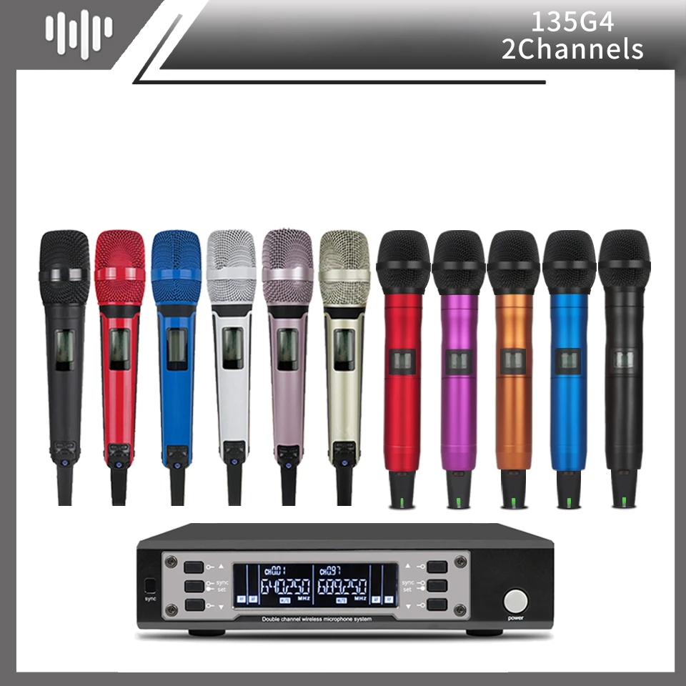 EW135G4 UHF Long Distance Dual Channel Dual Handheld Professional Wireless Microphone System Stage Performance Dynamic Hot Sale
EW135G4 UHF Long Distance Dual Channel Dual Handheld Professional Wireless Microphone System Stage Performance Dynamic Hot Sale