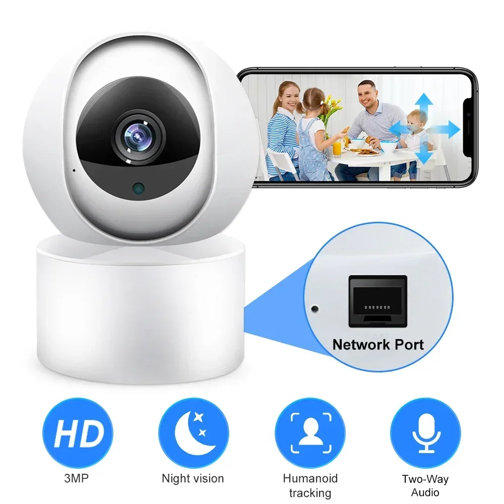 Camera WiFi Surveillance Baby Monitor Full Color Night Vision Wireless Indoor Video IP Camera Security Auto Human Tracking 2024
Camera WiFi Surveillance Baby Monitor Full Color Night Vision Wireless Indoor Video IP Camera Security Auto Human Tracking 2024