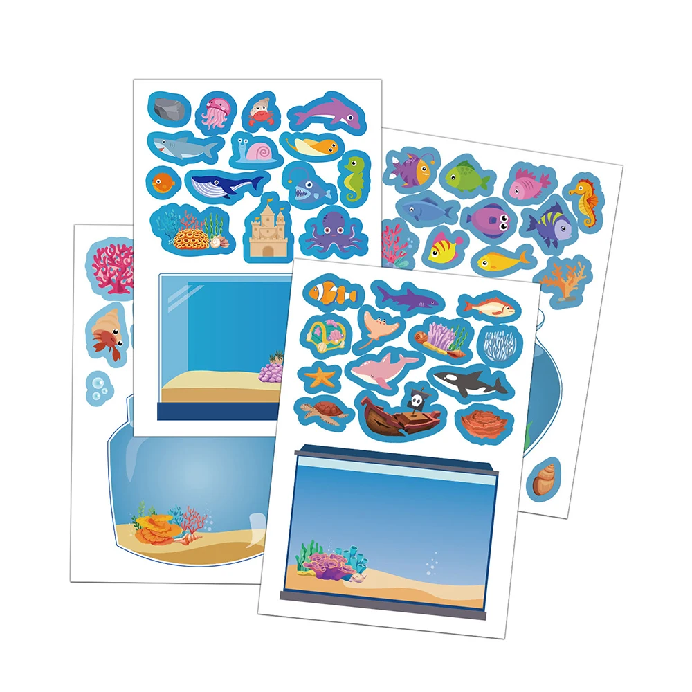 8/16sheets Cute Creative Fish Tank Puzzle Stickers Kawaii Animal Sea Fish Decoration Sticker DIY Phone Laptop Kid Graffiti Decal
8/16sheets Cute Creative Fish Tank Puzzle Stickers Kawaii Animal Sea Fish Decoration Sticker DIY Phone Laptop Kid Graffiti Decal