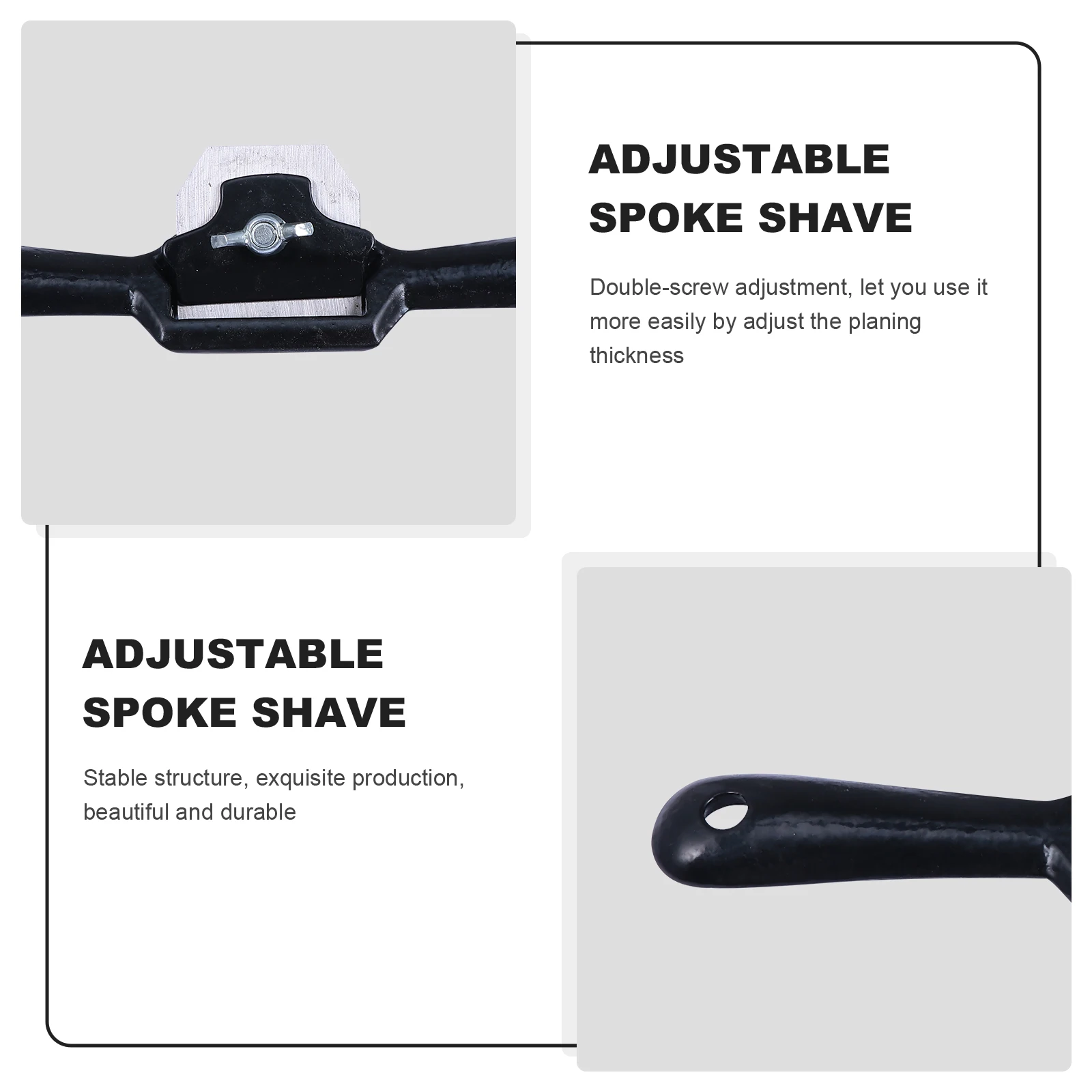 2 шт., деревообрабатывающий инструмент Spokeshave, простой в использовании, прочная металлическая конструкция, регулируемая толщина, строгание поверхностей по дереву, стабильная структура
2 шт., деревообрабатывающий инструмент Spokeshave, простой в использовании, прочная металлическая конструкция, регулируемая толщина, строгание поверхностей по дереву, стабильная структура