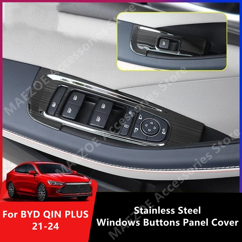 For BYD QIN PLUS 21-24 Stainless Steel Windows Buttons Panel Cover,Car Interior Decoration Modification Accessories Refit
For BYD QIN PLUS 21-24 Stainless Steel Windows Buttons Panel Cover,Car Interior Decoration Modification Accessories Refit