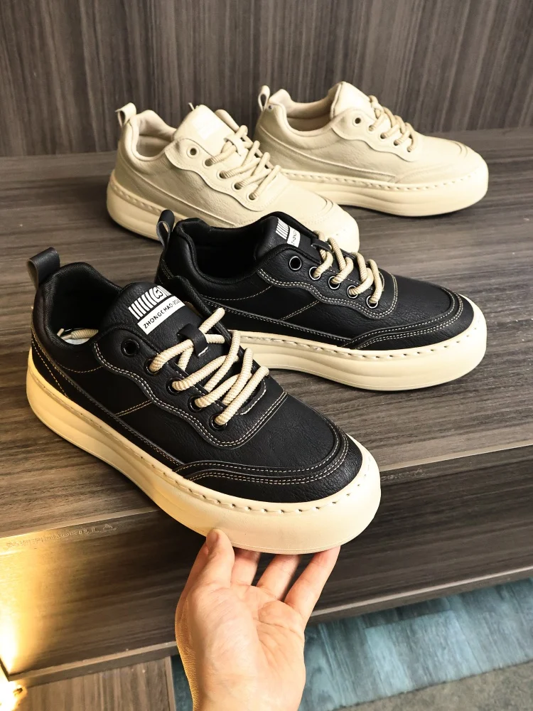 Men's Casual Shoes Thick Hidden Sole Wear-Resistant Anti-Slip Fashionable Spring Autumn Company Orders Pure Color Versatile
Men's Casual Shoes Thick Hidden Sole Wear-Resistant Anti-Slip Fashionable Spring Autumn Company Orders Pure Color Versatile