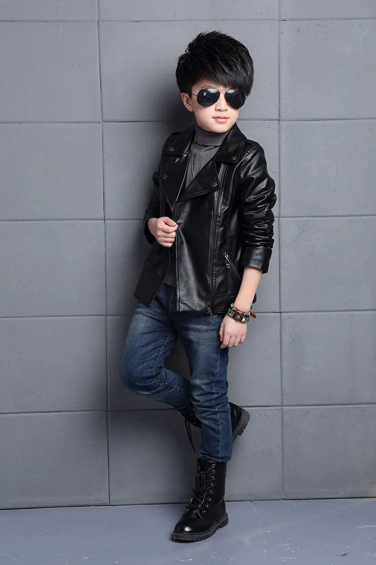 Boys Waterproof PU Leather Jacket 11 Sbfa2446d272945f292322e45fb4e04bcz