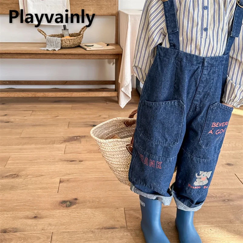 2025 New Spring Autumn Kids Clothing Casual Denim Overalls Blue Black Cartoon Boy and Girl Loose Wide Leg Straps Trousers A5035
2025 New Spring Autumn Kids Clothing Casual Denim Overalls Blue Black Cartoon Boy and Girl Loose Wide Leg Straps Trousers A5035