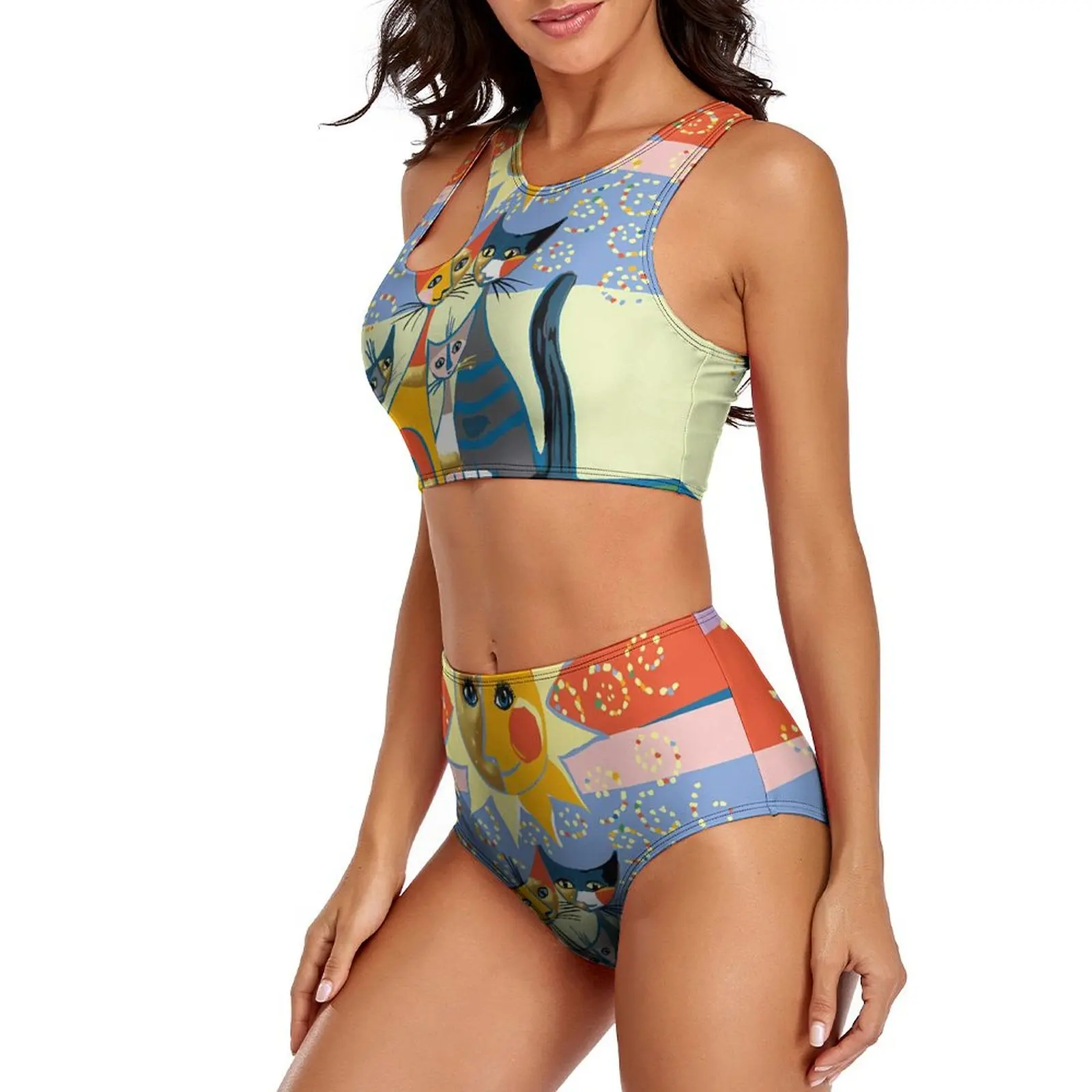 Sexy Abstract Sun And Cat Bikinis Set Women Animal Print Cute Bikini Swimsuit High Waisted Swimwear Surf Plus Size Bathing Suit
Sexy Abstract Sun And Cat Bikinis Set Women Animal Print Cute Bikini Swimsuit High Waisted Swimwear Surf Plus Size Bathing Suit