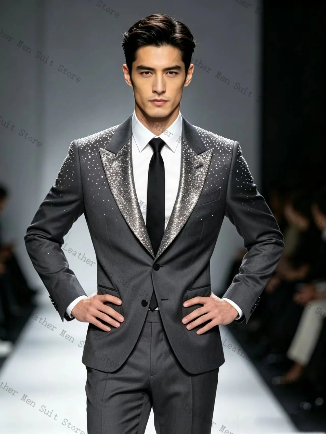 Crystals Grey Men Suit Set 2 Pcs Blazer+Pants Cotton Prom Wedding Tuxedos Coat Customized Formal Office Groom Jacket
Crystals Grey Men Suit Set 2 Pcs Blazer+Pants Cotton Prom Wedding Tuxedos Coat Customized Formal Office Groom Jacket