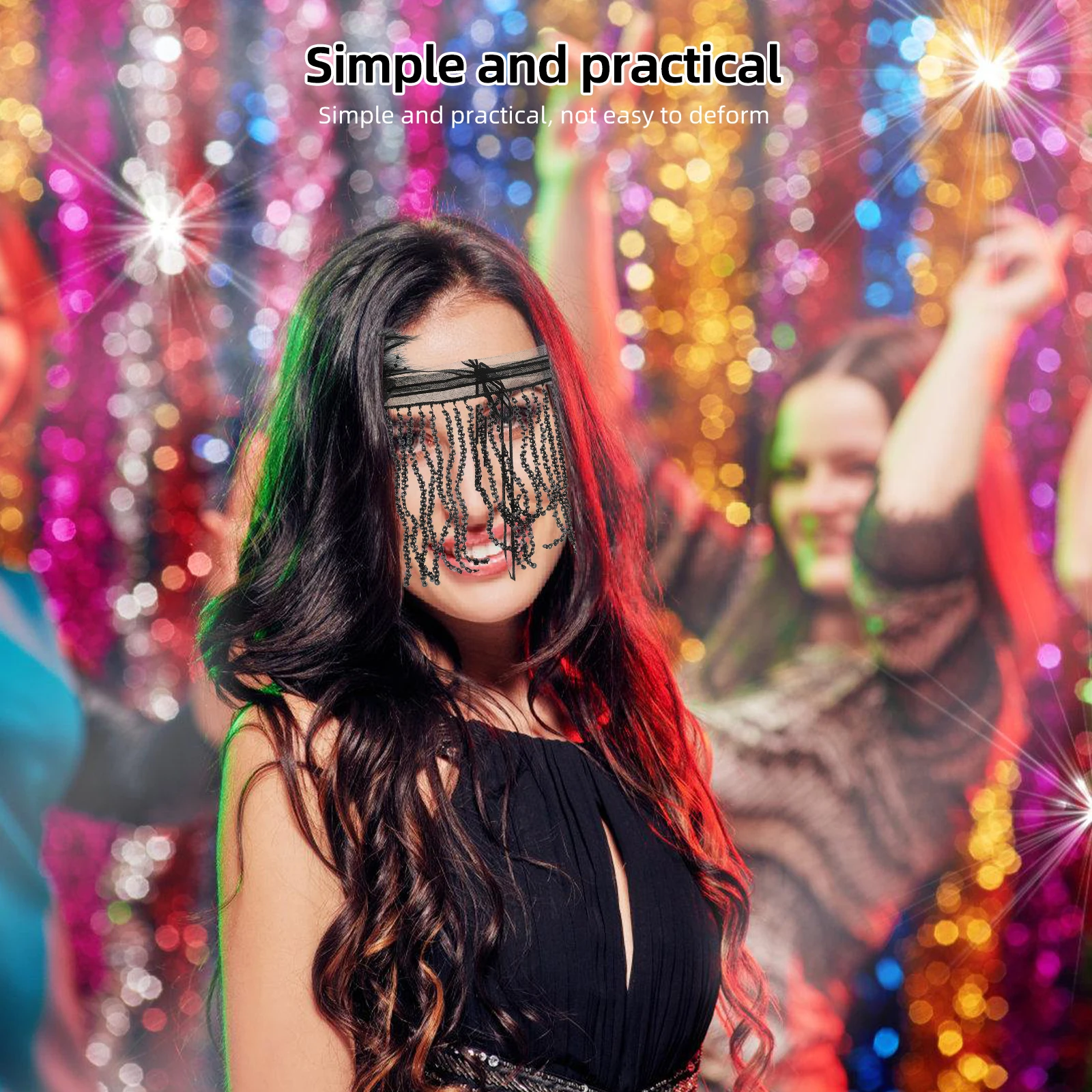 Tassel Mysterious Punk Style Masquerade Face Mask Halloween Party Rave Gothic Belly Dance Costume Sparkly
Tassel Mysterious Punk Style Masquerade Face Mask Halloween Party Rave Gothic Belly Dance Costume Sparkly