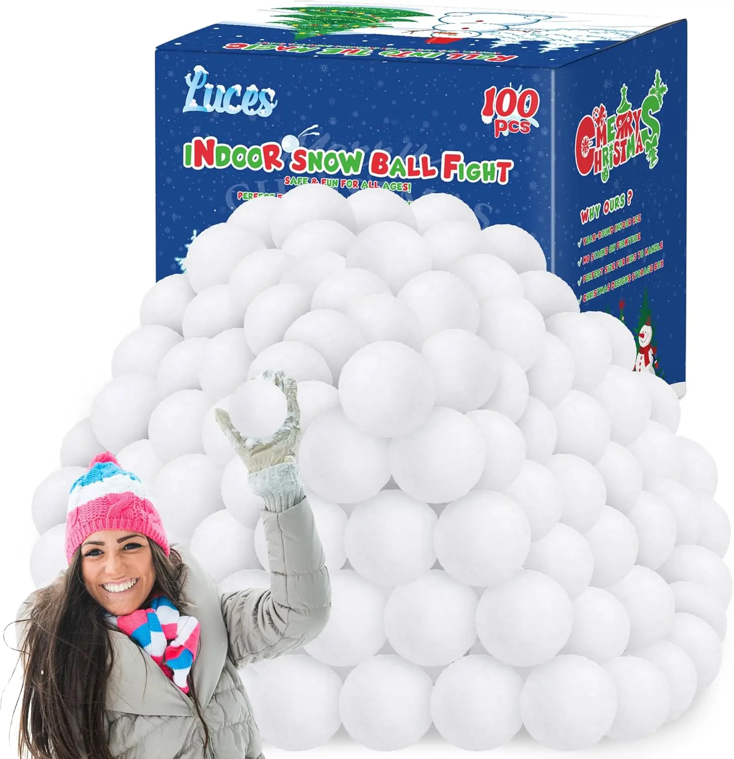 100 шт. поддельные снежные шары, плюшевые домашние и уличные зимние игровые шары, рождественский декор, подарок «сделай сам»
100 шт. поддельные снежные шары, плюшевые домашние и уличные зимние игровые шары, рождественский декор, подарок «сделай сам»