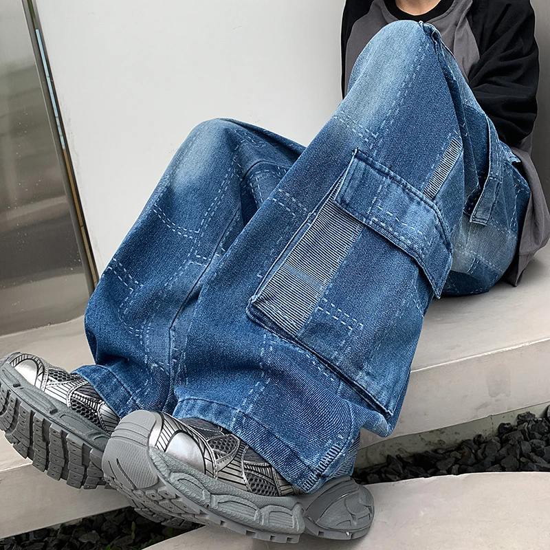Vintage Patchwork Plaid Cargo Jeans Men Women Baggy Denim Trousers Streetwear Hip Hop Multi-Pockets Safari Style Casual
Vintage Patchwork Plaid Cargo Jeans Men Women Baggy Denim Trousers Streetwear Hip Hop Multi-Pockets Safari Style Casual