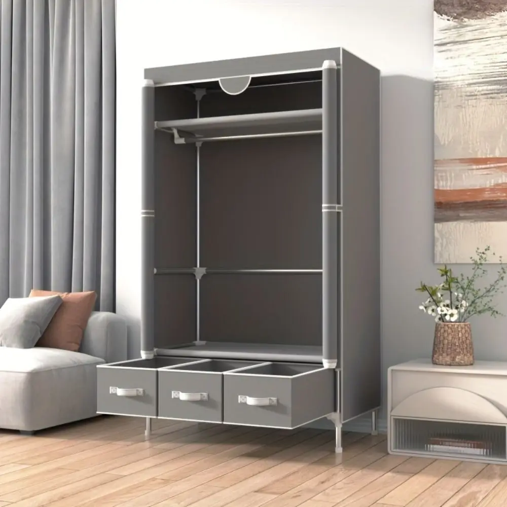 Portable Clothes Closet Rolling Door Wardrobe with Hanging Rack Non-Woven Fabric Storage Organizer - 67in*35.4in*17.7in
Portable Clothes Closet Rolling Door Wardrobe with Hanging Rack Non-Woven Fabric Storage Organizer - 67in*35.4in*17.7in