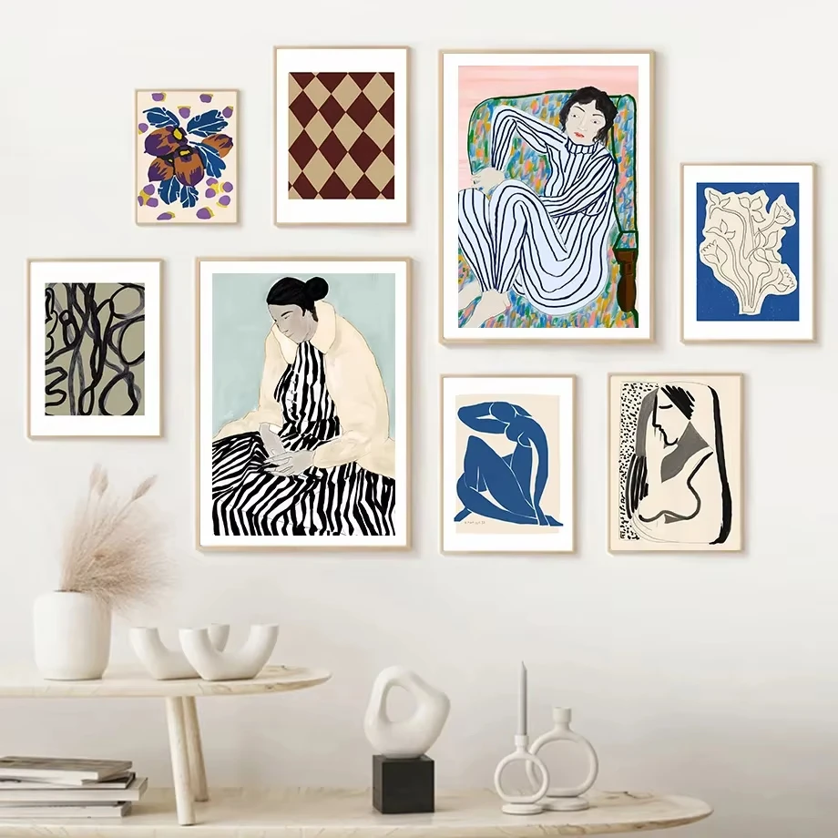 Stripes Women Geometry Curve Flower Matisse Illustration Wall Art Canvas Painting Prints Posters Pictures For Living Room Decor
Stripes Women Geometry Curve Flower Matisse Illustration Wall Art Canvas Painting Prints Posters Pictures For Living Room Decor
