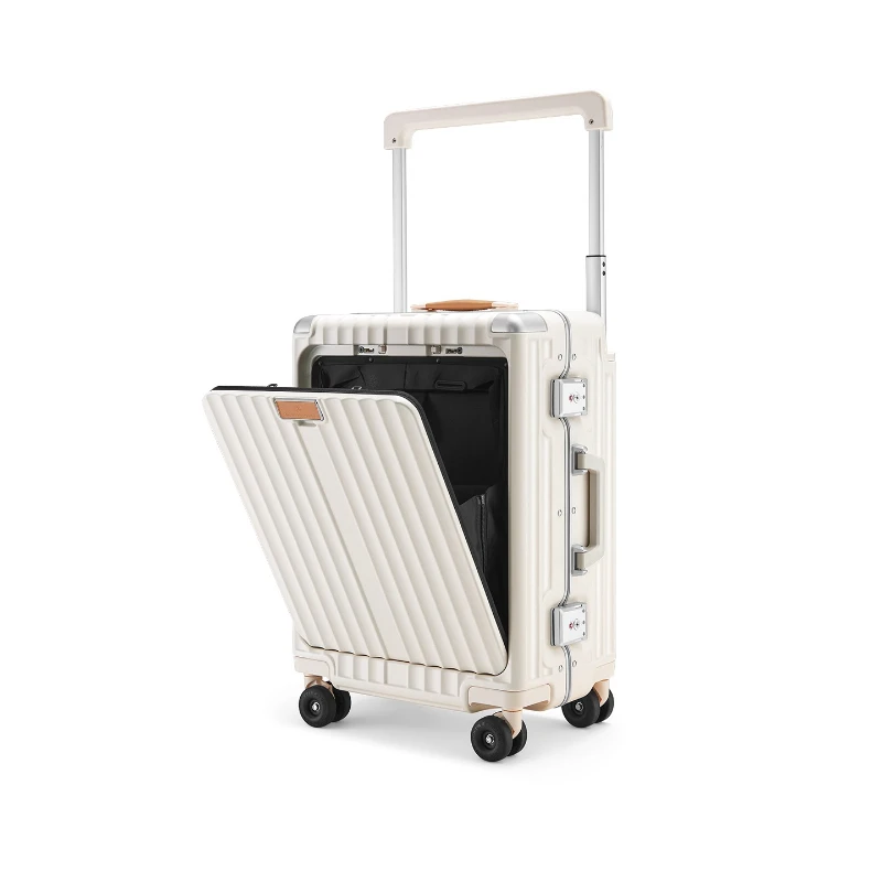 Fingerprint lock suitcase Universal wheel front open trolley case Wide trolley suitcase Men's and women's boarding cases
Fingerprint lock suitcase Universal wheel front open trolley case Wide trolley suitcase Men's and women's boarding cases