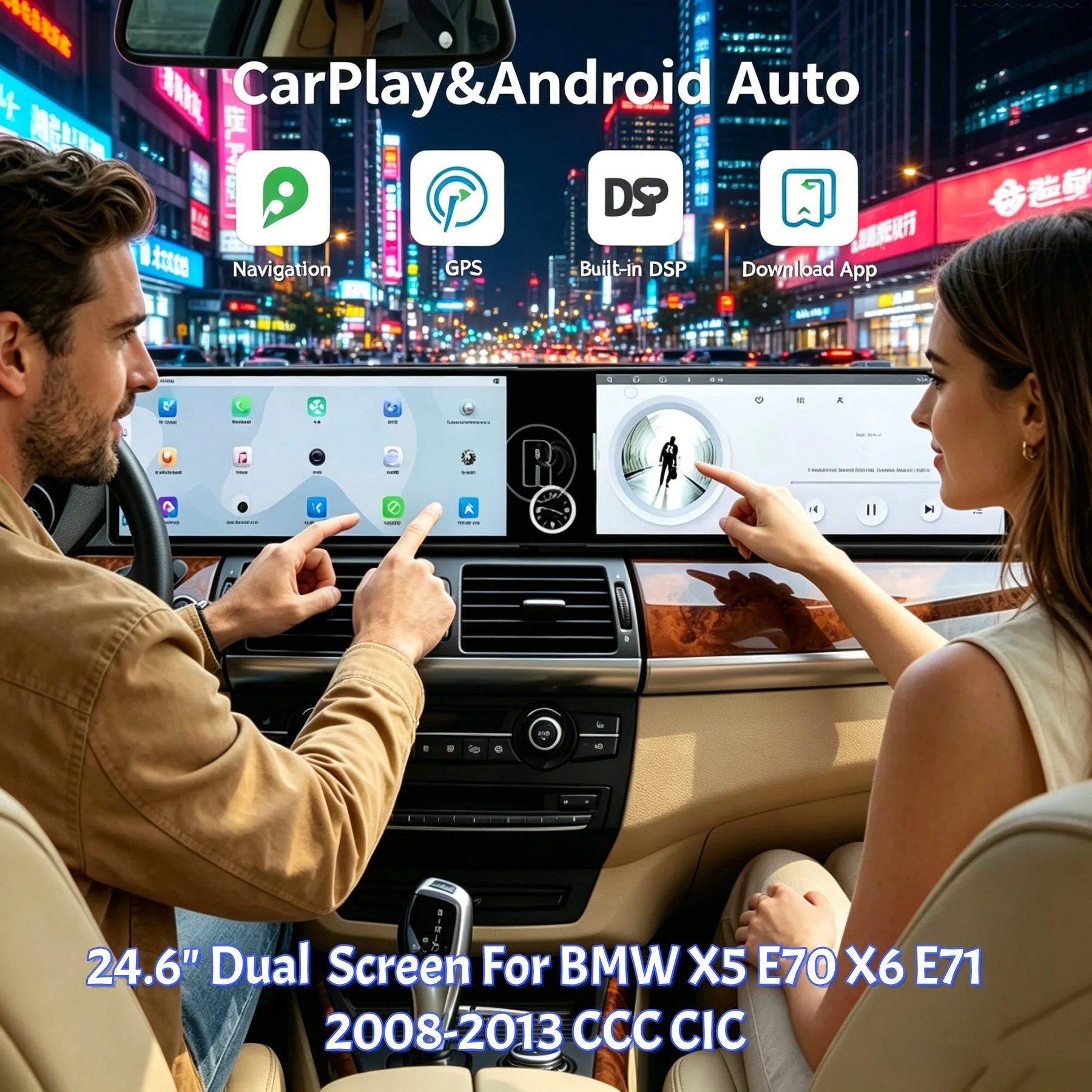 24.6" Dual Screen Android Car Radio Carplay For BMW X5 E70 X6 E71 X6M X5M 2008-2013 Multimedia Player GPS Navigation Head Unit
24.6" Dual Screen Android Car Radio Carplay For BMW X5 E70 X6 E71 X6M X5M 2008-2013 Multimedia Player GPS Navigation Head Unit