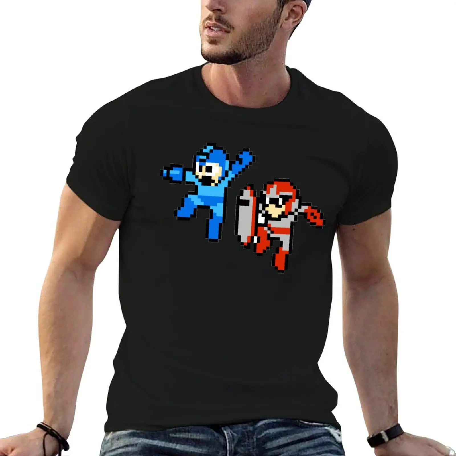 Mega Man and Proto Man T-Shirt oversizeds kawaii clothes luxury t-shirt mens cotton t shirts
Mega Man and Proto Man T-Shirt oversizeds kawaii clothes luxury t-shirt mens cotton t shirts
