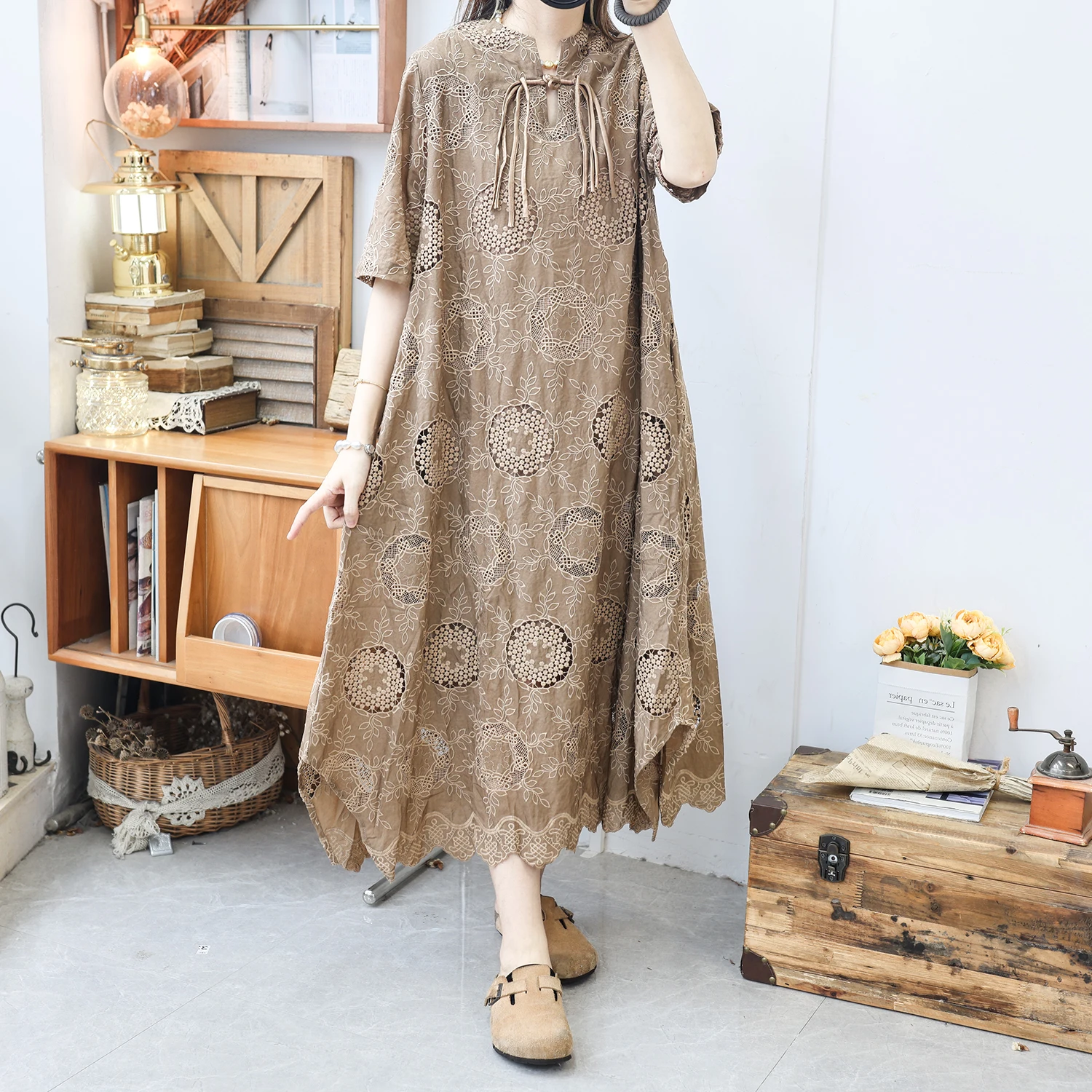 Original Large Size Loose Heavy Work Dr 2025 Spring Summer New Sle Artistic Retro Meicun Forest System Women's Dr
Original Large Size Loose Heavy Work Dr 2025 Spring Summer New Sle Artistic Retro Meicun Forest System Women's Dr