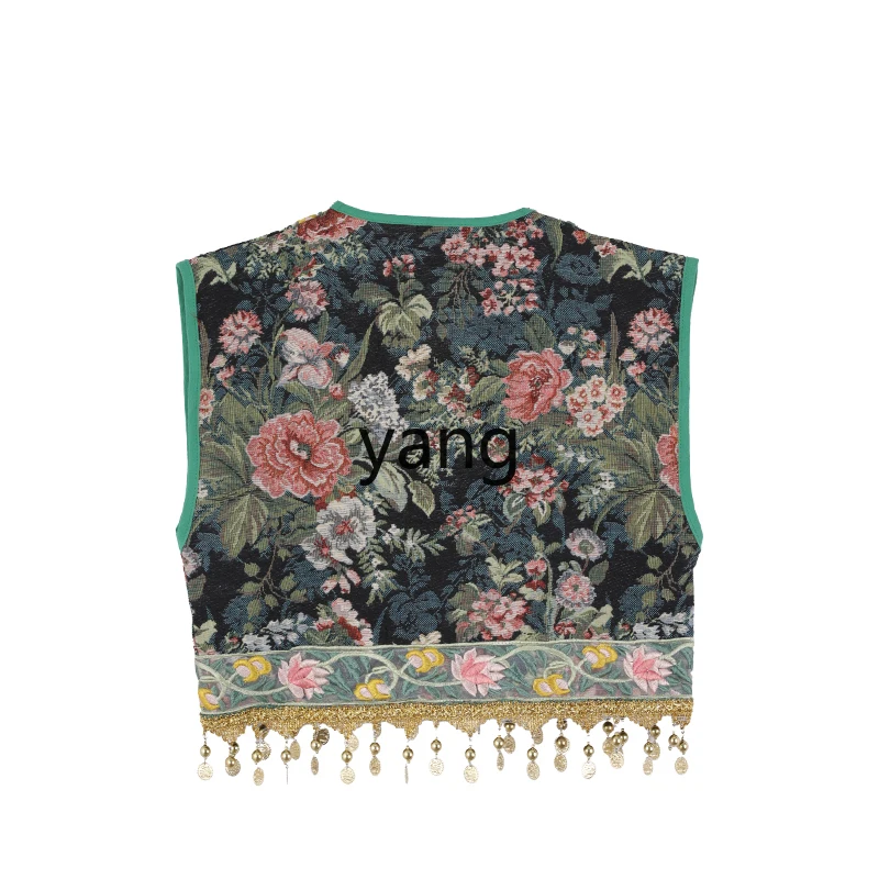 LMM retro fringed ethnic style vest women's early autumn printing loose cardigan shawl beautiful top
LMM retro fringed ethnic style vest women's early autumn printing loose cardigan shawl beautiful top