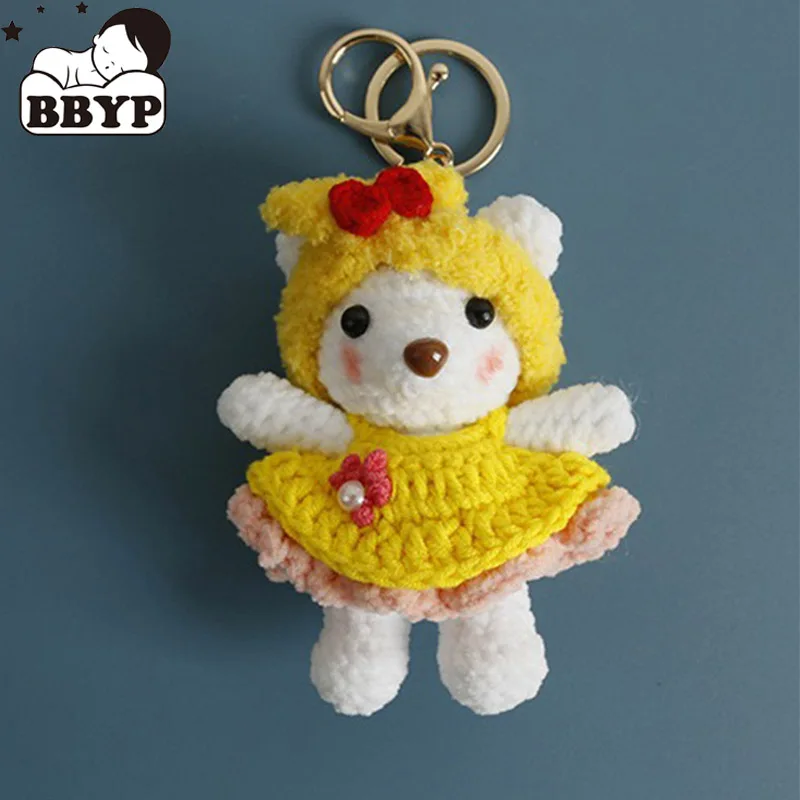 Handmade Crochet Cartoon Key Home bear doll doll Knitted Artoon Anime Characters Doll Key Ring Pendant Schoolbag Keychain
Handmade Crochet Cartoon Key Home bear doll doll Knitted Artoon Anime Characters Doll Key Ring Pendant Schoolbag Keychain