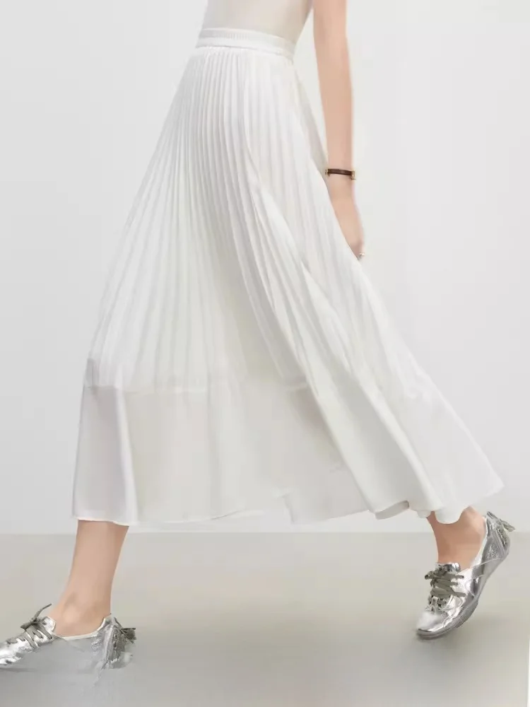 Женская белая плиссированная юбка Vanila с эластичным поясом, в непринужденном стиле, весна-лето, модная, с высокой талией, А-силуэт, из полиэфирного волокна
Женская белая плиссированная юбка Vanila с эластичным поясом, в непринужденном стиле, весна-лето, модная, с высокой талией, А-силуэт, из полиэфирного волокна