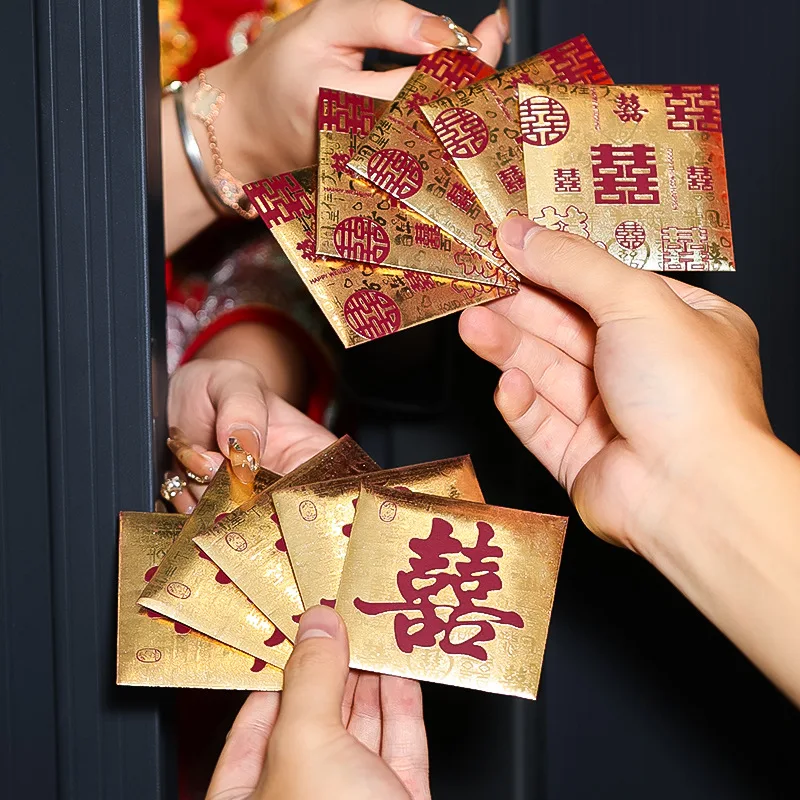 50Pcs Blessing Words Wedding Red Packet Traditional Paper Door-blocking Red Envelopes Auspicious Chinese Happy Bag New Year Gift
50Pcs Blessing Words Wedding Red Packet Traditional Paper Door-blocking Red Envelopes Auspicious Chinese Happy Bag New Year Gift