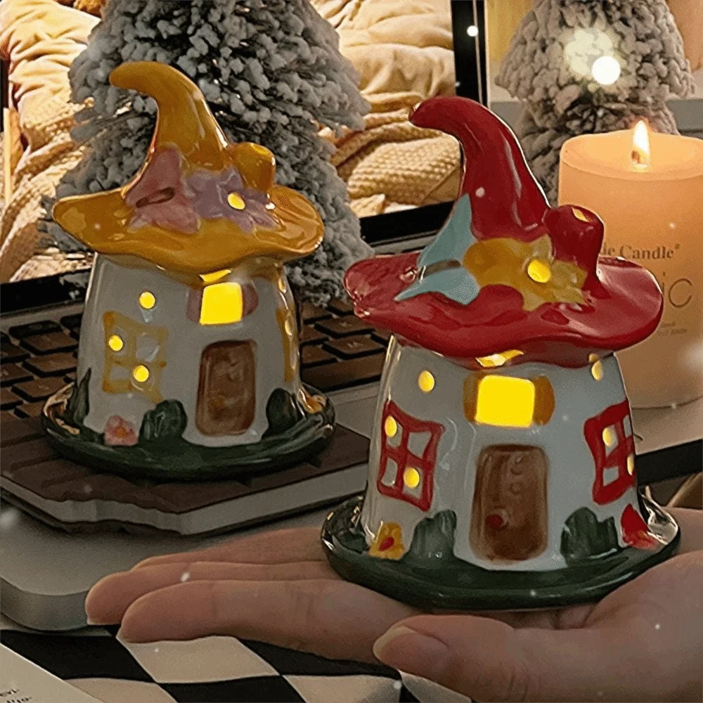 Handmade Craft Magic House Night Light Hollowed Ornament Small Ceramic Lamp Soft Lights Warm Glow Cute Sleep Light Girls Room
Handmade Craft Magic House Night Light Hollowed Ornament Small Ceramic Lamp Soft Lights Warm Glow Cute Sleep Light Girls Room