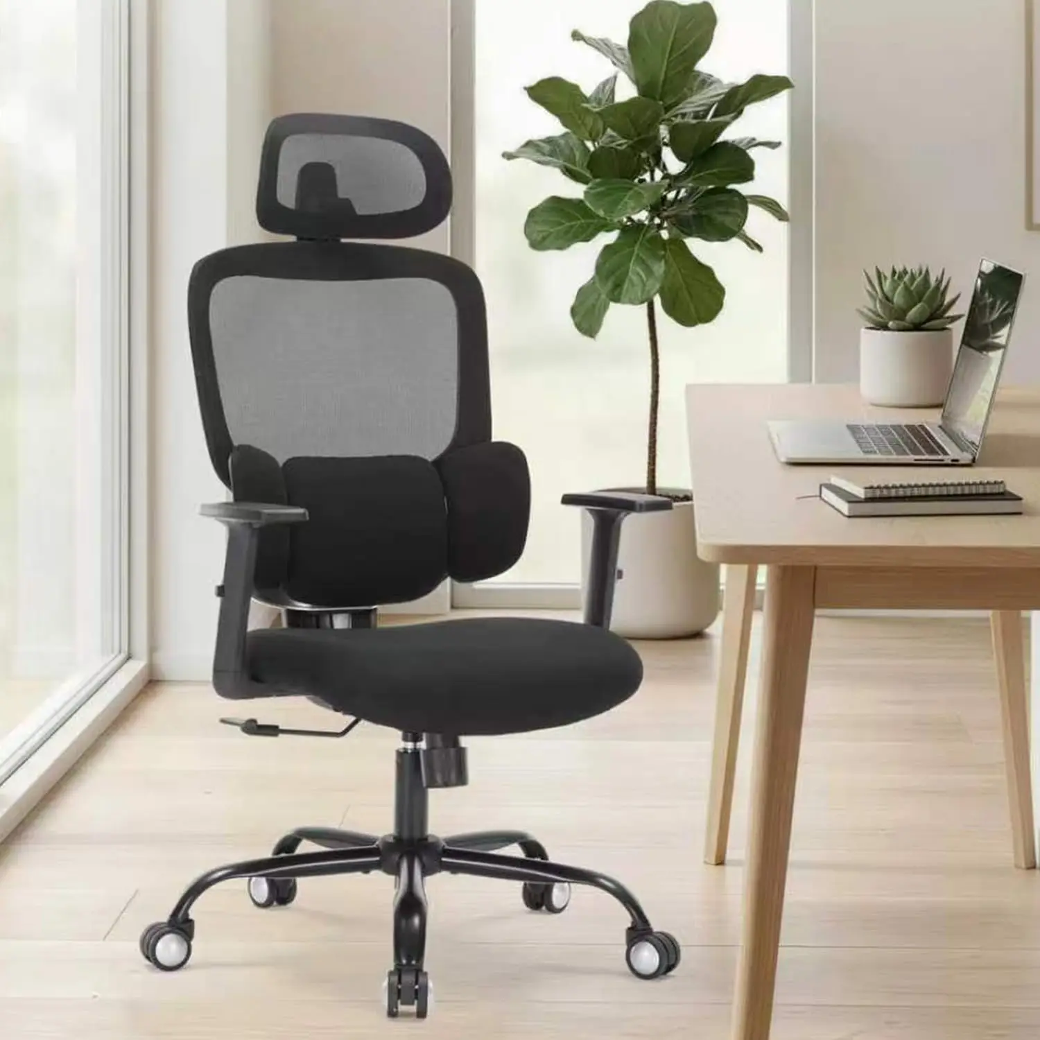 Ergonomic Mesh High-Back Office Chair with Adjustable Lumbar Support Headrest Height Armrests Swivel Task Home, Customized
Ergonomic Mesh High-Back Office Chair with Adjustable Lumbar Support Headrest Height Armrests Swivel Task Home, Customized