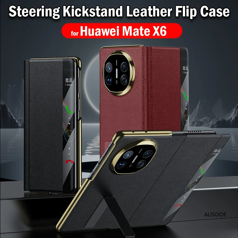 Steering Kickstand Case for Huawei Mate X6 Case Smart View Flip Leather Phone Cover for Huawei Mate X6 5G Capa Funda
Steering Kickstand Case for Huawei Mate X6 Case Smart View Flip Leather Phone Cover for Huawei Mate X6 5G Capa Funda