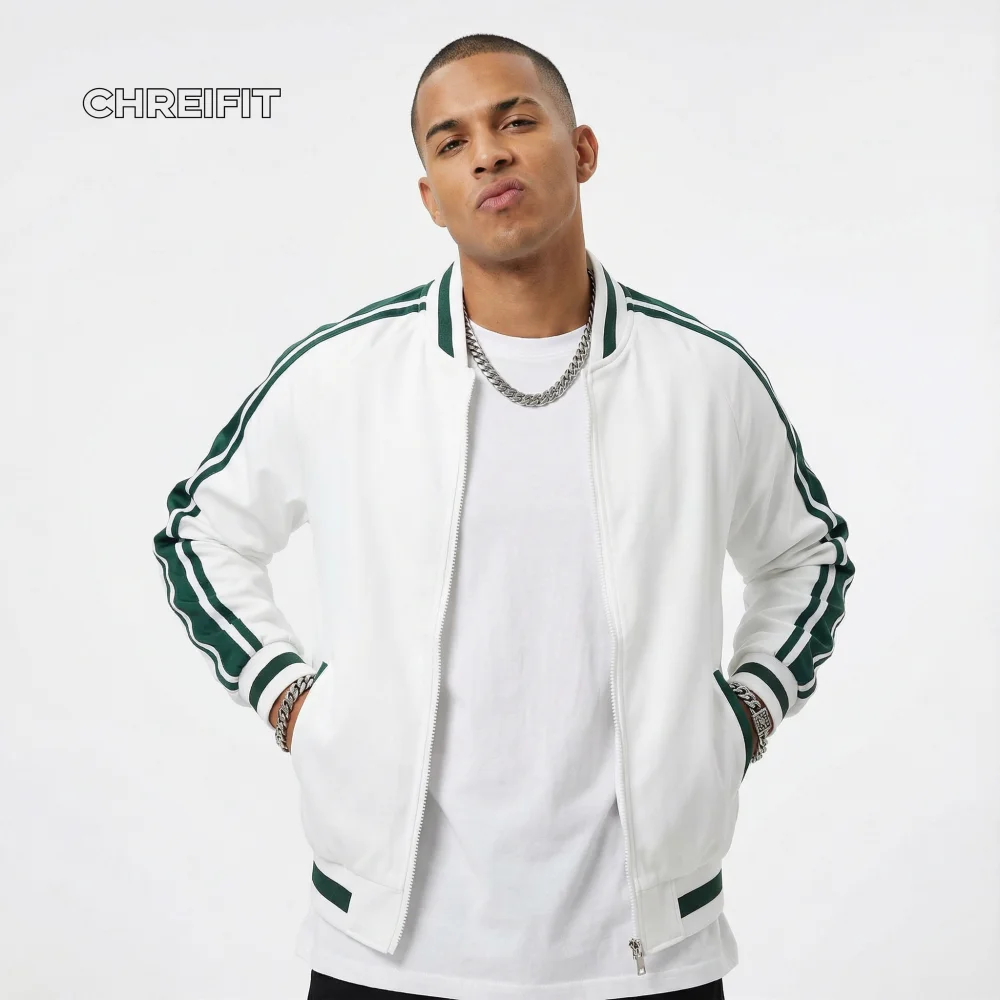 Men's Black Beige Baseball Jacket 2026 Trendy Color Block Sportswear Casual Zip Up Bomber Coat for Spring Autumn Fashion
Men's Black Beige Baseball Jacket 2026 Trendy Color Block Sportswear Casual Zip Up Bomber Coat for Spring Autumn Fashion