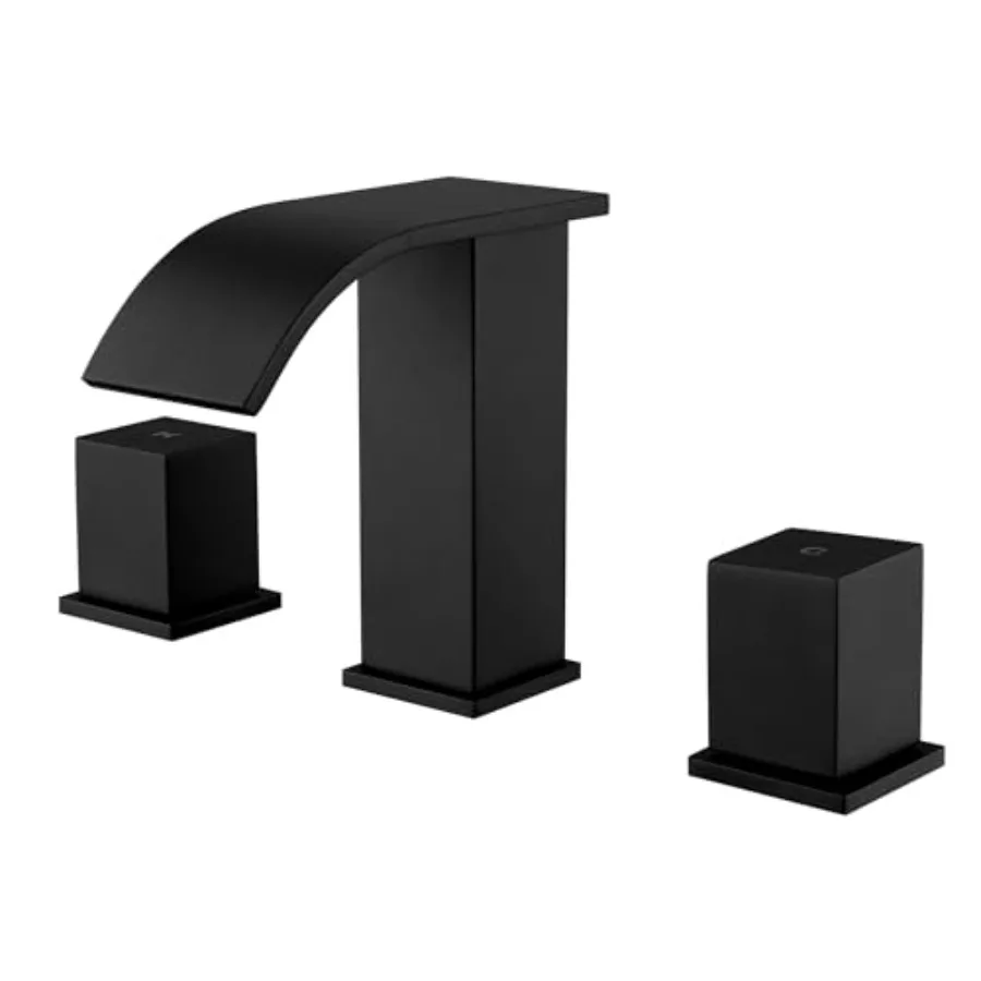 3 Hole Bathroom Faucet, 8 inch Bathroom Sink Faucets Widespread 2 Handles, Metal Square Modern 3 Hole Bathroom Vanity Faucets w
3 Hole Bathroom Faucet, 8 inch Bathroom Sink Faucets Widespread 2 Handles, Metal Square Modern 3 Hole Bathroom Vanity Faucets w