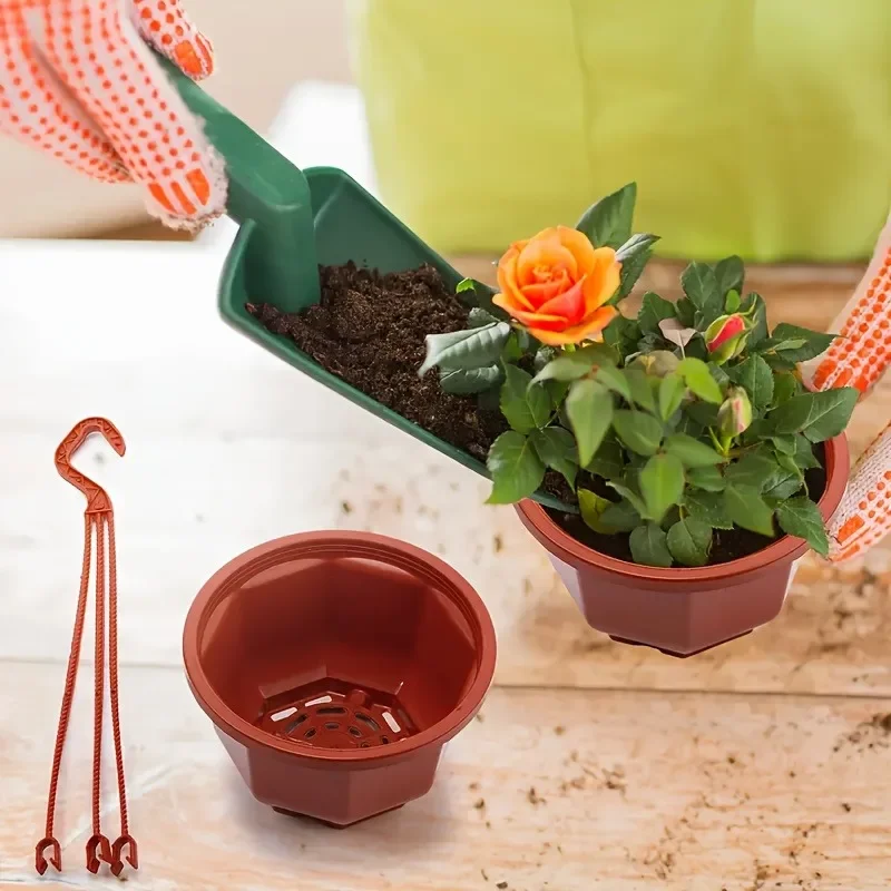 Premium 8Pcs Octagonal Plastic Flower Pots, Hook Hanging Planters, Indoor Outdoor Garden Balcony Decor
Premium 8Pcs Octagonal Plastic Flower Pots, Hook Hanging Planters, Indoor Outdoor Garden Balcony Decor