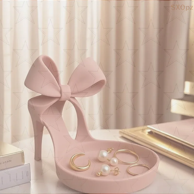 Держатель для ювелирных изделий на высоком каблуке с 3D-печатью — элегантный поднос для украшений в форме обуви с украшением в виде банта, держателем для колец и функцией хранения
Держатель для ювелирных изделий на высоком каблуке с 3D-печатью — элегантный поднос для украшений в форме обуви с украшением в виде банта, держателем для колец и функцией хранения