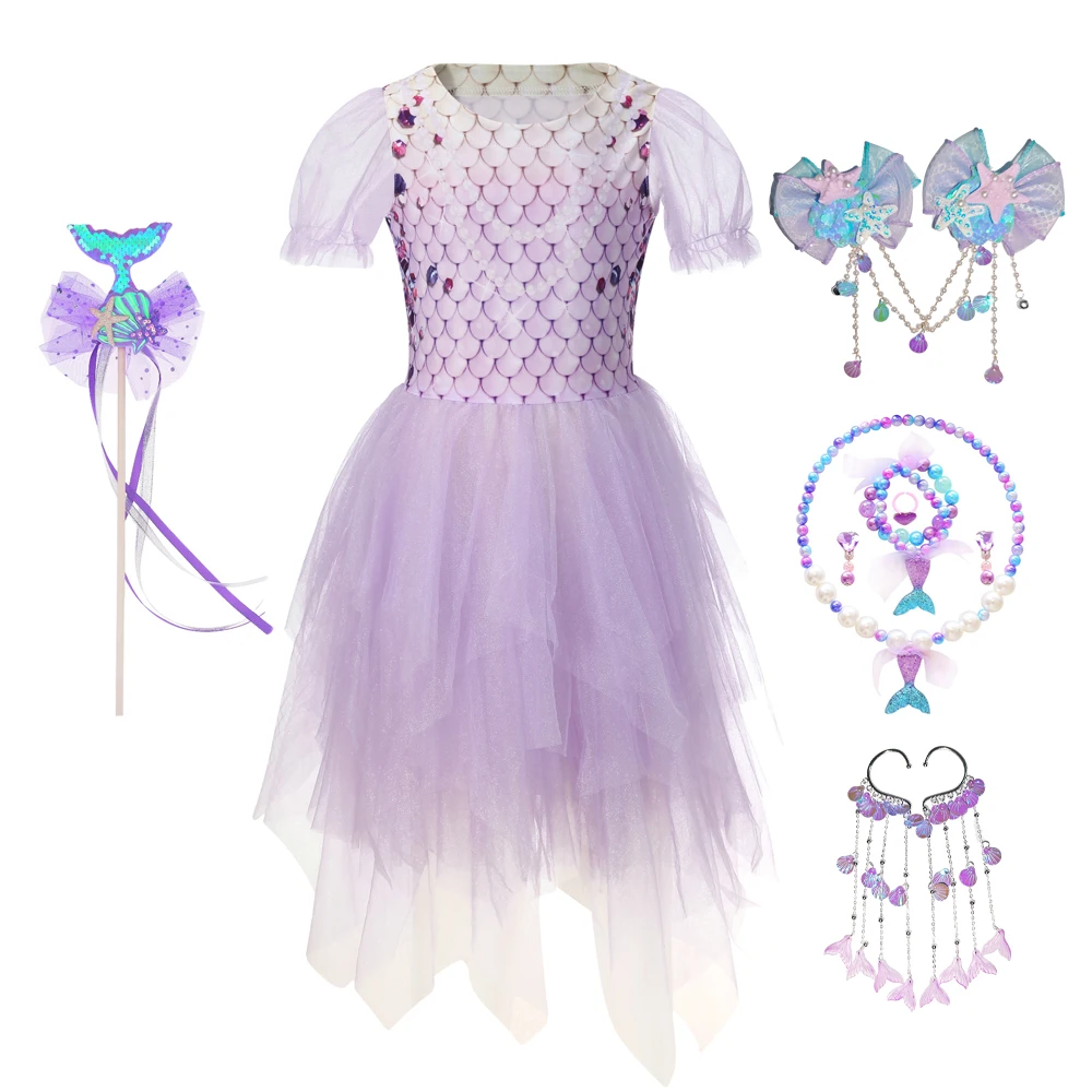 Halloween Girl Mermaid Dress, Children's Mermaid Sequin Bubble Sleeve Princess Dress, Baby Performance Costume Summer Outfit
Halloween Girl Mermaid Dress, Children's Mermaid Sequin Bubble Sleeve Princess Dress, Baby Performance Costume Summer Outfit