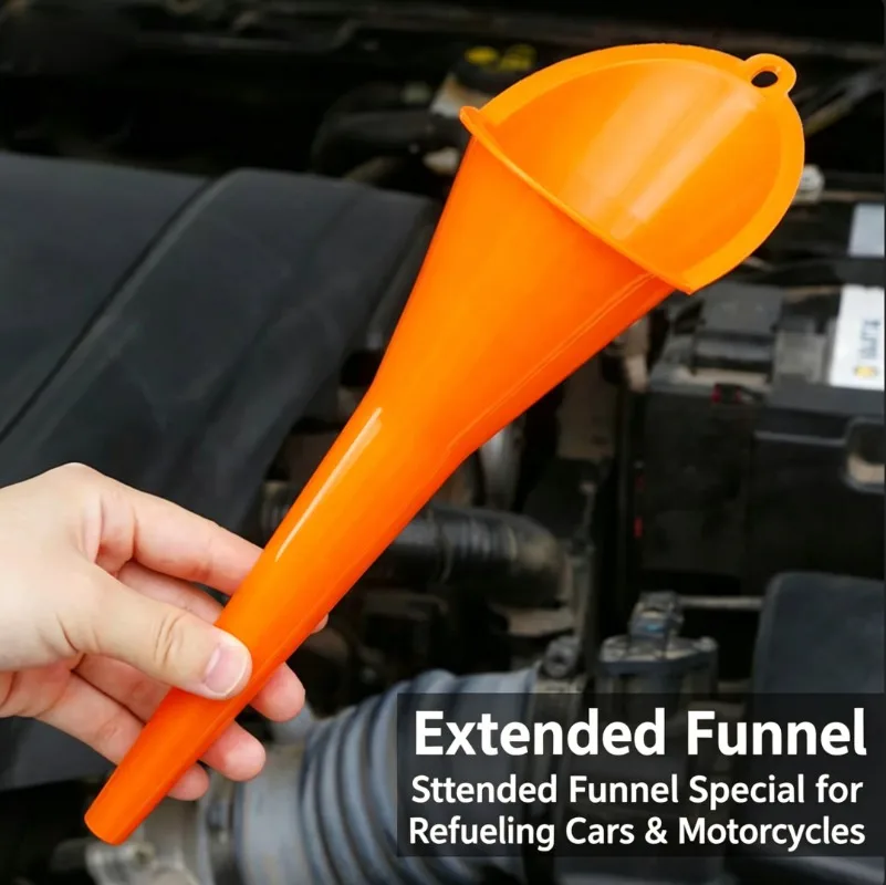 Long-Mouth Plastic Funnel for Car Refueling & Motorcycle Oil Change, Hands-Free Oblique Mouth
Long-Mouth Plastic Funnel for Car Refueling & Motorcycle Oil Change, Hands-Free Oblique Mouth