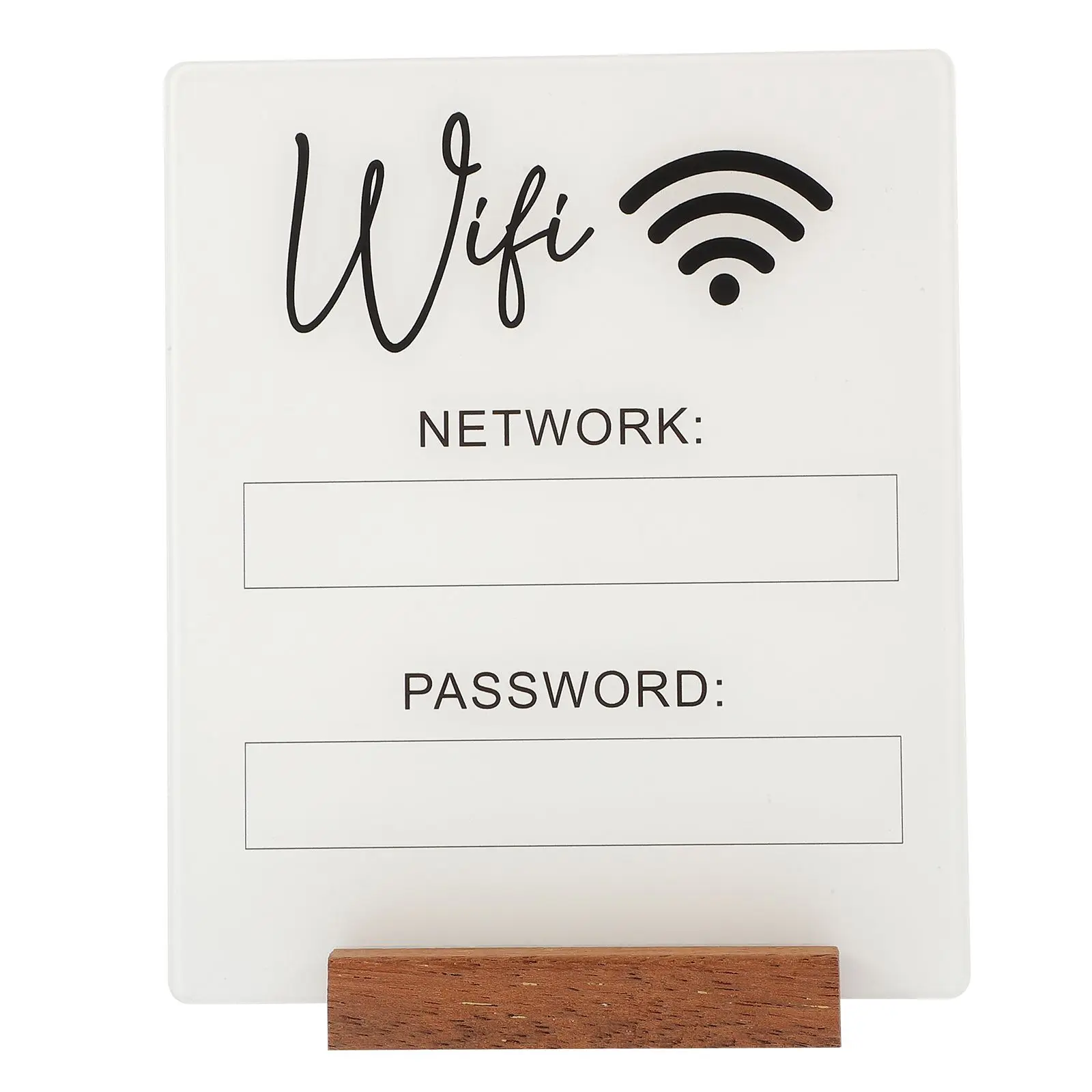 Acrylic WIFI Password Sign Black Color Easy Clean Home Office Restaurant Guest Room Desktop Wireless Network Display
Acrylic WIFI Password Sign Black Color Easy Clean Home Office Restaurant Guest Room Desktop Wireless Network Display