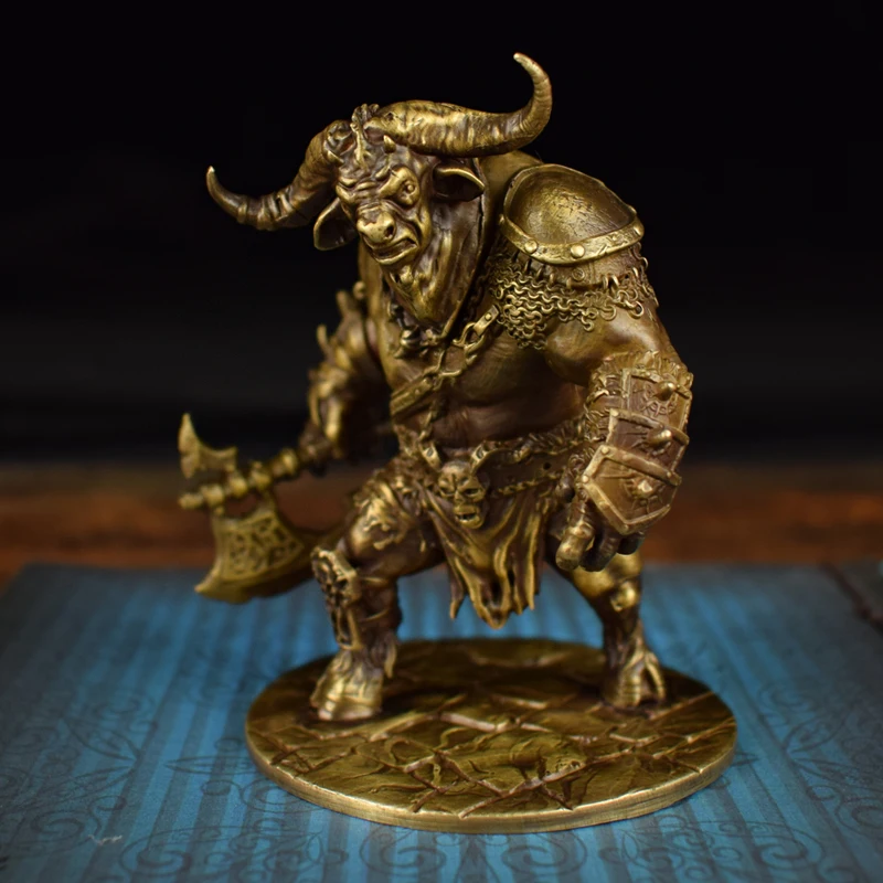 Brass Solid Bullhead Warrior Handmade Model Chinese Culture Home room Bedroom Decoration Gift of men
Brass Solid Bullhead Warrior Handmade Model Chinese Culture Home room Bedroom Decoration Gift of men