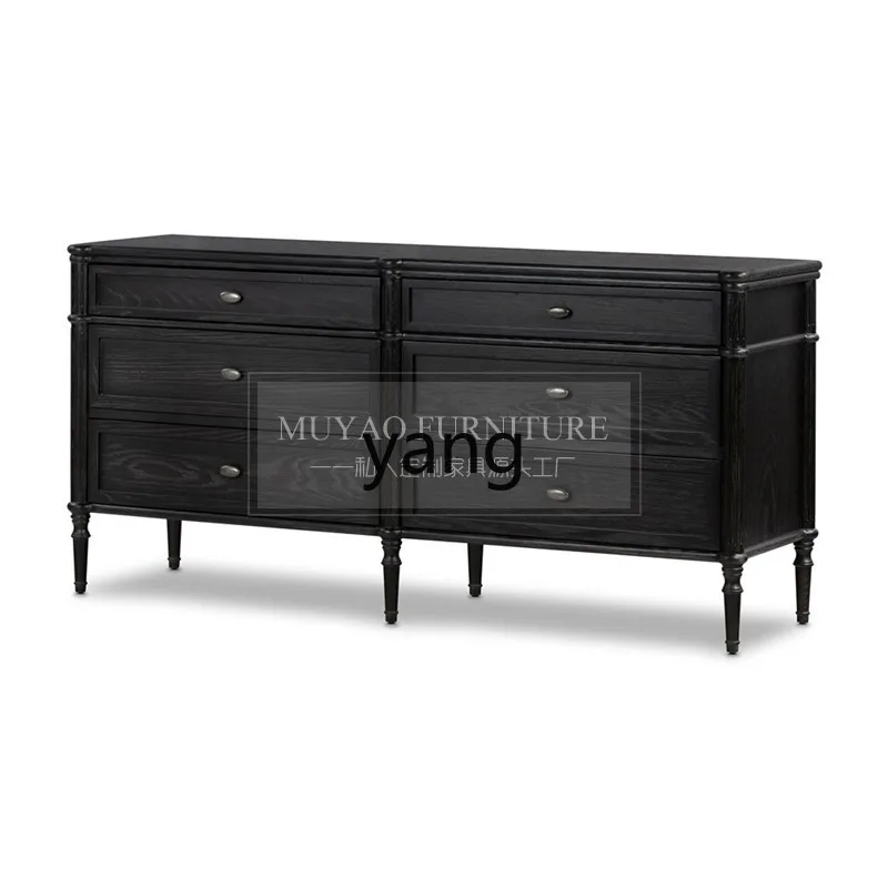 LTT American retro solid wood black 369 chest cabinet modern large and small apartment entrance cabinet
LTT American retro solid wood black 369 chest cabinet modern large and small apartment entrance cabinet